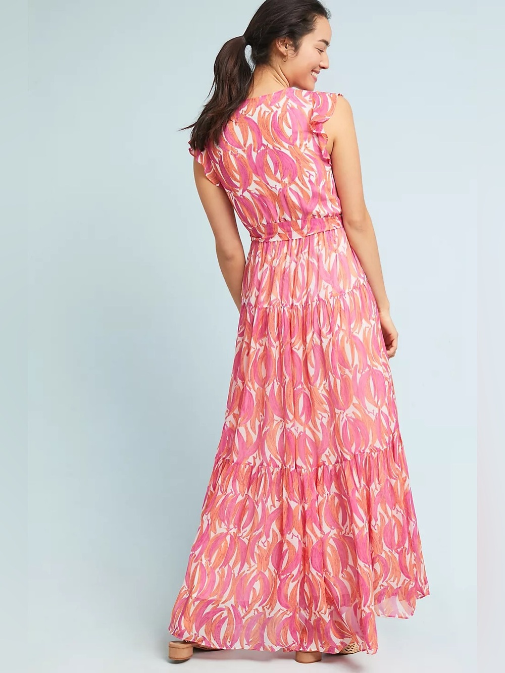Anthropologie Maeve Banana Grove Maxi Dress